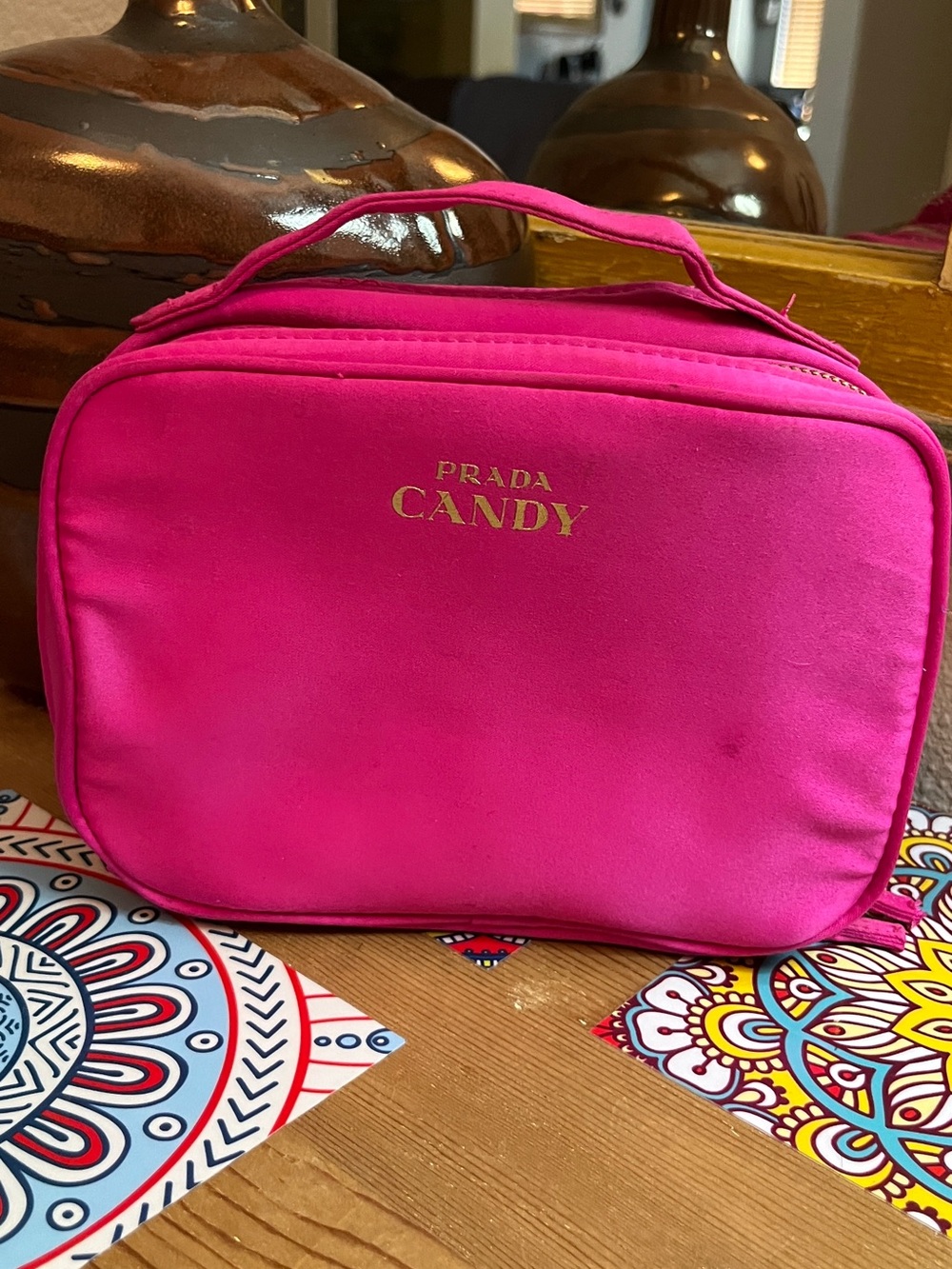 Prada Candy Hot Pink Cosmetic Case